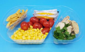 That is chicken in it. However, we are working on a crunchy tofu recipe as well. That is an example of what Chef Byrd has been working on