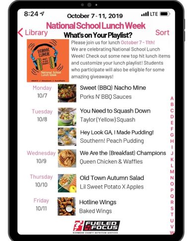 Richmond County - NSLW Menu